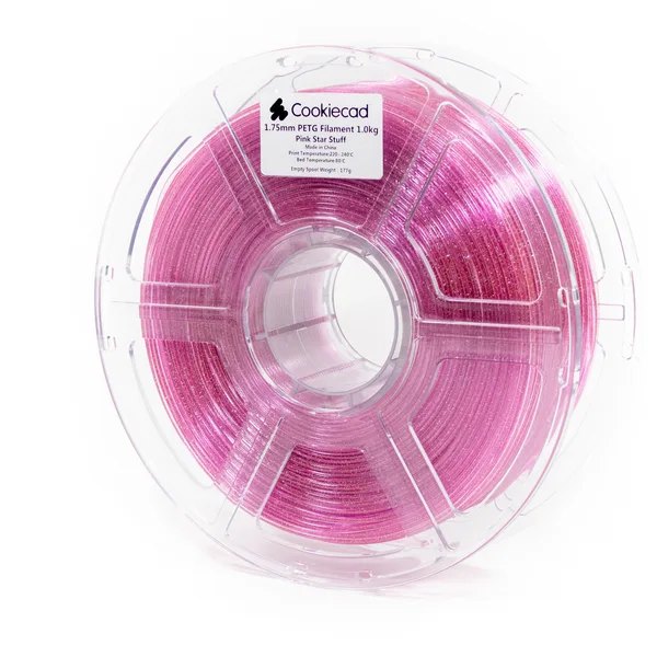 Cookiecad PETG Pink Star Stuff PETG Filament, 12 x 1kg