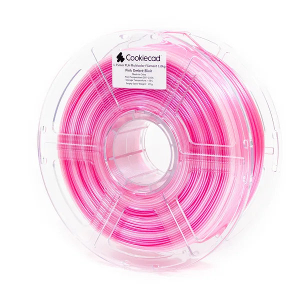 Cookiecad Pink Ombré Elixir PLA Filament, 1kg