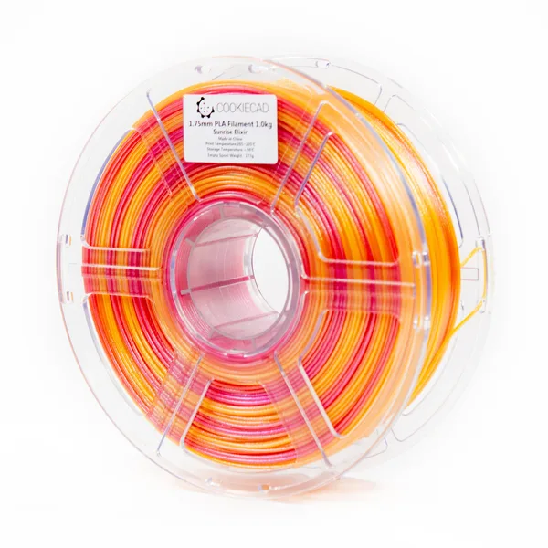 Cookiecad Sunrise Elixir (pink → orange → yellow) PLA Filament, 12 x 1kg