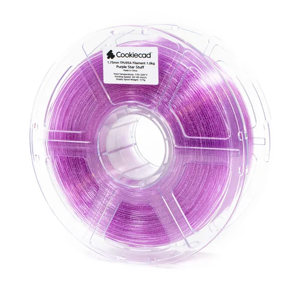 Cookiecad TPU Purple Star Stuff TPU 95A Filament, 12 x 1kg