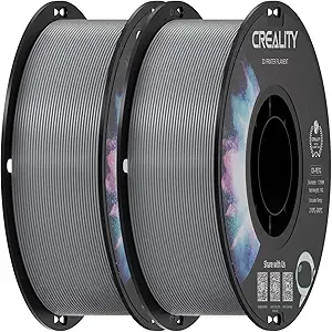 Creality Creality PETG Filament, 3D Printer Filament, Excellent Toughness High Precision, Odorless Non-Toxic Moistureproof, Accuracy +/-, 2 Pack-1kg (Grey & Grey)