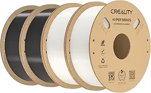 Creality Creality Hyper PETG Filament Bundle 4KG Black & White, 3D Printer Filament Designed for High Speed 30-/s, 1kg(2.2lbs)/Spool PETG Filament, Fits for Most FDM 3D Printers