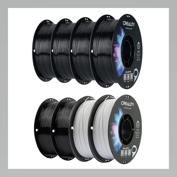 Creality Creality PETG Filament 1.75 Black 4 kg Bundle with PETG Black, White, Black, White 4-Pack