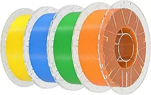 Creality Creality PLA Filament, Hyper RFID PLA Filament Bundle 4Kg, High Speed 30-/s 1kg(2.2lbs)/Spool Filament Support CFS, 4 Pack(Green, Orange, Yellow, Blue)