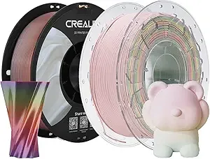 Creality Creality 3D Printer Filament Bundle, Silk PLA Rainbow, PLA Matte Rainbow, 3D Printing Filament 1kg X 2 Spools