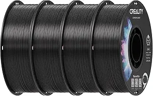 Creality Creality ABS Filament Black 4 kg, 3D Printer Filament Bundle, Excellent Resistance, Odorless Non-Toxic, Stability, Tough, 4 Pack(8.8 lbs) (Black 4-Pack)