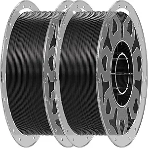 Creality Creality PLA Filament, 3D Printer Filament Bundle 2 kg, Enhanced Toughness No Warp, Accuracy ± Printing for Most 3D Printers (Black & Black 2-Pack)