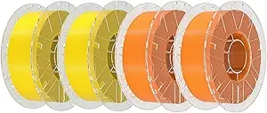 Creality Creality PLA Filament Bundle 4Kg, Hyper RFID PLA High Speed 30-/s, 1kg(2.2lbs)/Spool Hyper PLA Filament Support CFS (Yellow*2 Orange*2)