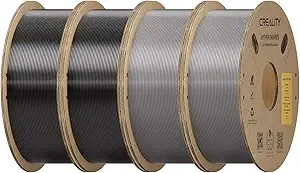 Creality Creality Hyper PETG Filament Bundle 4KG, High-Speed PETG for 30–/s Printing, Low Stringing, Strong Layer Adhesion, +/- Accuracy,Fits for Most FDM 3D Printers(Black&Grey 4-Pack)