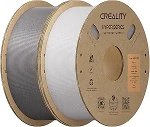 Creality Creality Hyper ABS Filament 2KG, High-Temperature Resistant, High Impact Strength, Stable Printing Performance, +/- Accuracy(White&Grey)