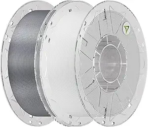 Creality Creality Hyper PLA Filament 2 Pack, RFID 3D Printer Filament PLA for High Speed 30-/s, Support CFS, Fits for Most 3D Printers (Grey&White)