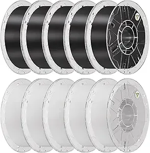 Creality Creality Hyper PLA Filament Bundle 10KG, RFID 3D Printer Filament PLA for High Speed 30-/s, Support CFS, Fits for Most 3D Printers (Black*5+White*5)