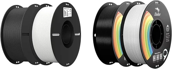 Creality Creality 2kg Black & White PLA Bundle 2kg Black & White PLA +, Total 4 Packs