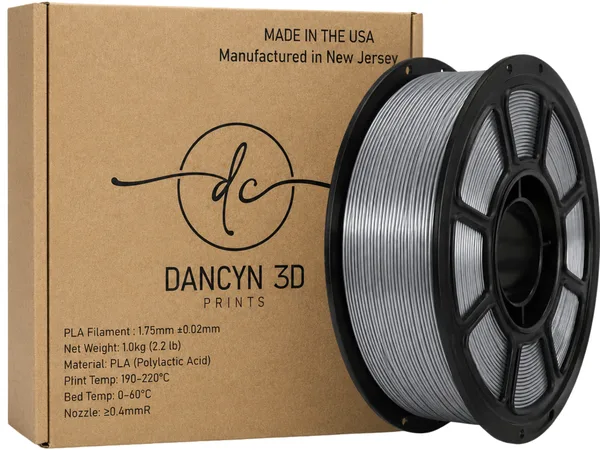 Dancyn 3D Prints PLA+ Silver