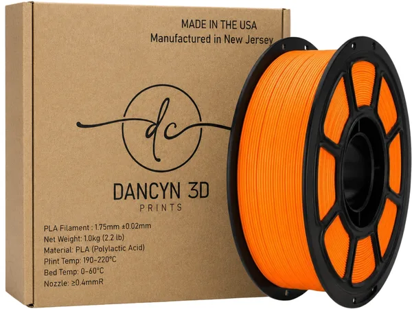 Dancyn 3D Prints PLA+ Orange