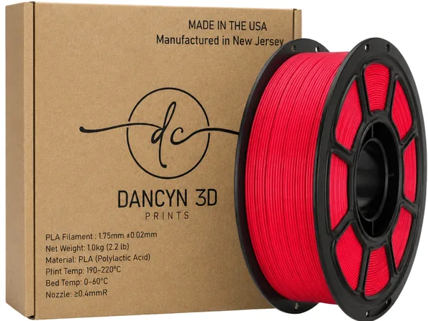 Dancyn 3D Prints PLA+ Red