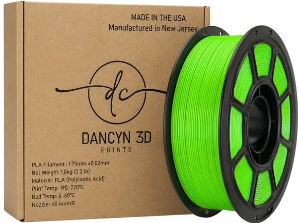 Dancyn 3D Prints PLA+ Green