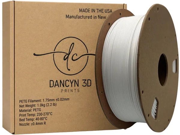 Dancyn 3D Prints PETG White