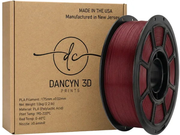 Dancyn 3D Prints PLA Burgundy