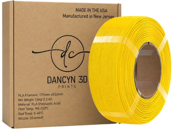 Dancyn 3D Prints PLA Yellow