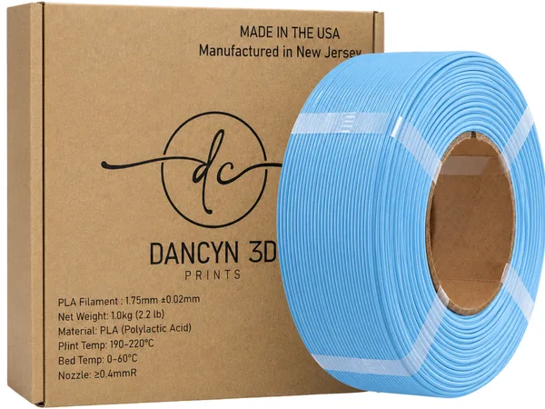 Dancyn 3D Prints PLA Sky Blue