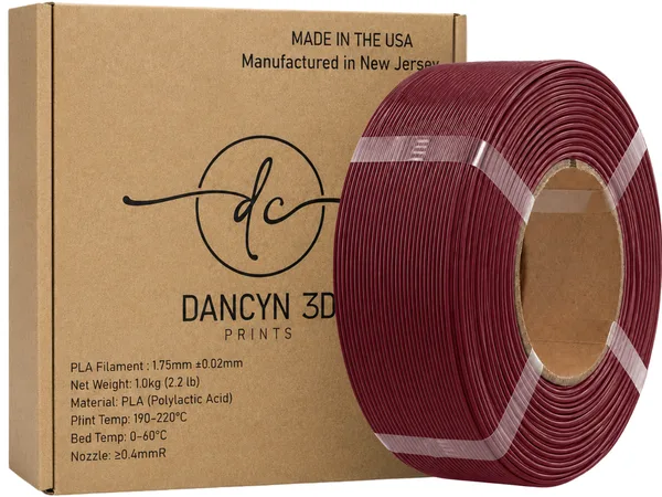 Dancyn 3D Prints PLA Burgundy