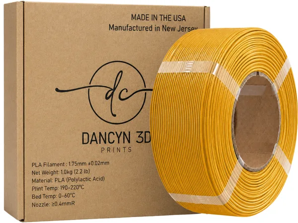 Dancyn 3D Prints PLA Gold