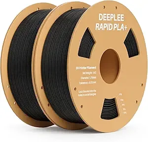 Deeplee3D DEEPLEE Rapid PLA Plus Filament, High Speed 3D Printer Filament Up to/s, PLA+ Filament Dimensional Accuracy +/- Fits Most FDM 3D Printer, Cardboard Spool 2 Pack 1kg Black