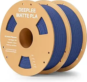Deeplee3D DEEPLEE Matte PLA Filament, 3D Printer Filament Dimensional Accuracy +/-, No Clogging, Higher Toughness, Cardboard Spool 3D Filament, 2 Pack Navy Blue