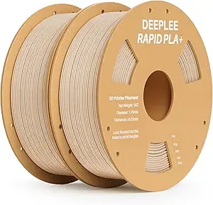 Deeplee3D DEEPLEE Rapid PLA Plus Filament, High Speed 3D Printer Filament Up to/s, PLA+ Filament Dimensional Accuracy +/- Fits Most FDM 3D Printer, Cardboard Spool 2 Pack 1kg Beige