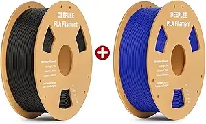 Deeplee3D DEEPLEE PLA 3D Printer Filament, 1KG Black & 1KG Blue