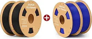 Deeplee3D DEEPLEE PLA 3D Printer Filament 2kg Black and DEEPLEE PLA+ 3D Printer Filament 2KG Dark Blue