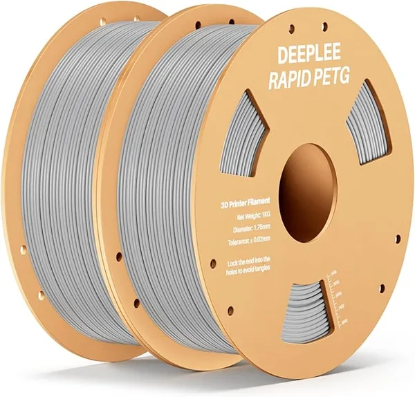 Deeplee3D DEEPLEE Rapid PETG Filament, High Speed PETG 3D Printer Filament Up to/s, Dimensional Accuracy +/-, Fits for Most FDM 3D Printers, 2 Pack 1kg Gray