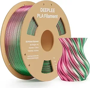 Deeplee3D PLA Silk Red, Rainbow