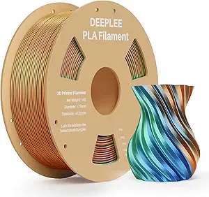 Deeplee3D PLA Silk Orange, Rainbow