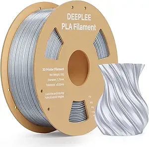 Deeplee3D PLA Silk Silver Gray