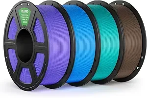 Deeplee3D PLA Purple, Sky Blue, Teal, Brown