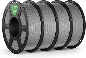 Deeplee3D DEEPLEE PLA PRO Filament, Stronger Toughness 3D Printer Filament, PLA Filament Dimensional Accuracy +/-, Neatly Wound, Fits Most FDM 3D Printer, 4 Pack Grey