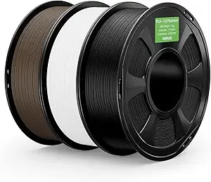 Deeplee3D DEEPLEE PLA+ 2.0 Filament, Stronger Toughness 3D Printer Filament, Black White Brown 3KG, Upgrade PLA Plus 3D Printer Filament, High Speed PLA+ Filament for Most FDM 3D Drucker