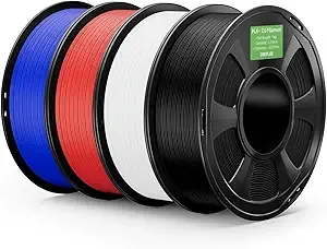 Deeplee3D DEEPLEE PLA+ 2.0 Filament, Stronger Toughness 3D Printer Filament, Black White Red Blue 4KG, Upgrade PLA Plus 3D Printer Filament, High Speed PLA+ Filament for Most FDM 3D Drucker