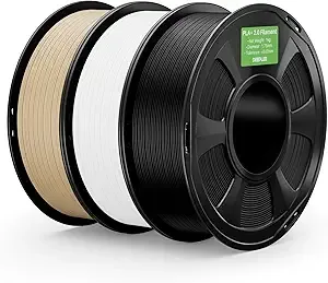 Deeplee3D DEEPLEE PLA+ 2.0 Filament, Stronger Toughness 3D Printer Filament, Black White Beige 3KG, Upgrade PLA Plus 3D Printer Filament, High Speed PLA+ Filament for Most FDM 3D Drucker