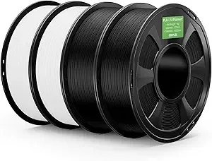 Deeplee3D DEEPLEE PLA+ 2.0 Filament, Stronger Toughness 3D Printer Filament, Black White 4KG, Upgrade PLA Plus 3D Printer Filament, High Speed PLA+ Filament for Most FDM 3D Drucker