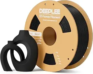 Deeplee3D DEEPLEE PLA Basic 3D Printer Filament, 3D Printing Filament with Dimensional Accuracy +/-, Neatly Wound, No Clogging, Best for Beginners, Fits for Most FDM 3D Printers 1KG Black