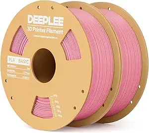 Deeplee3D DEEPLEE PLA Basic 3D Printer Filament, 3D Printing Filament with Dimensional Accuracy +/-, Neatly Wound, No Clogging, Best for Beginners, Fits for Most FDM 3D Printers 2KG Pink