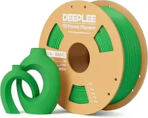 Deeplee3D DEEPLEE PLA Basic 3D Printer Filament, 3D Printing Filament with Dimensional Accuracy +/-, Neatly Wound, No Clogging, Best for Beginners, Fits for Most FDM 3D Printers 1KG Grass Green