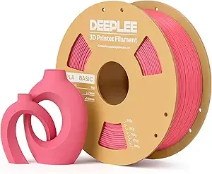 Deeplee3D DEEPLEE PLA Basic 3D Printer Filament, 3D Printing Filament with Dimensional Accuracy +/-, Neatly Wound, No Clogging, Best for Beginners, Fits for Most FDM 3D Printers 1KG Hot Pink