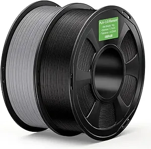 Deeplee3D DEEPLEE PLA+ 2.0 Filament, Stronger Toughness 3D Printer Filament, Black Grey 2KG, Upgrade PLA Plus 3D Printer Filament, High Speed PLA+ Filament for Most FDM 3D Drucker