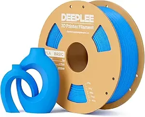Deeplee3D DEEPLEE PLA Basic 3D Printer Filament, 3D Printing Filament with Dimensional Accuracy +/-, Neatly Wound, No Clogging, Best for Beginners, Fits for Most FDM 3D Printers 1KG Sky Blue