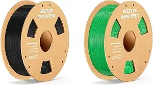 Deeplee3D DEEPLEE Rapid PETG Filament, High Speed PETG 3D Printer Filament Up to/s, 1kg Black and 1kg Green