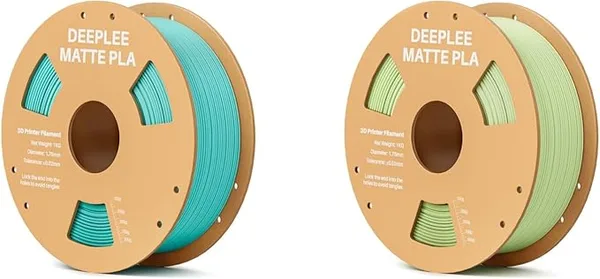 Deeplee3D DEEPLEE Matte PLA Filament, 3D Printer Filament Dimensional Accuracy +/-, 1kg Teal Green and 1kg Mint Green
